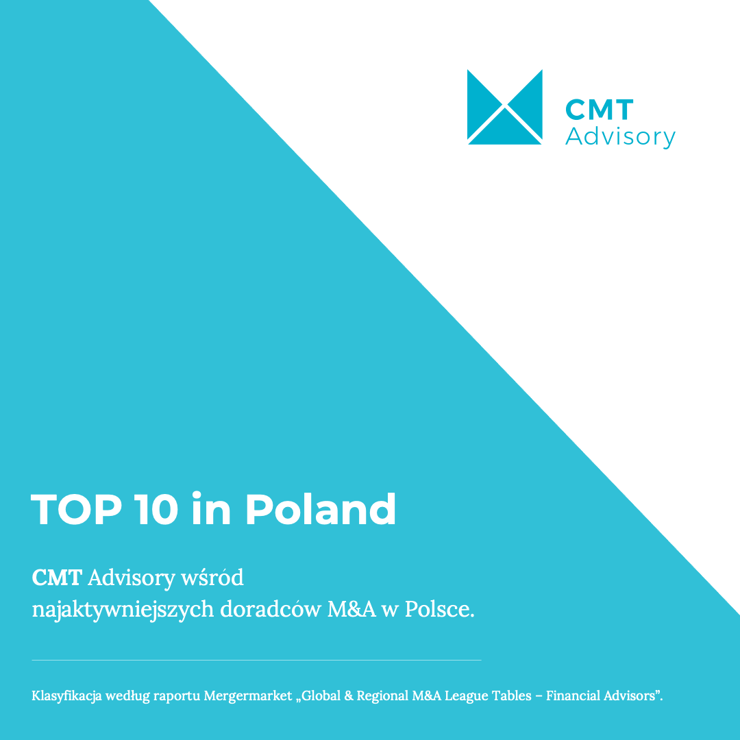 CMT Advisory wśród najaktywniejszych doradców M&A w Polsce